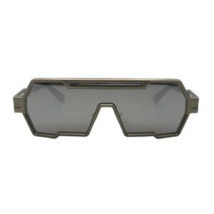7002 | Silver Mirror Lens Flat Top Single Piece Lens Sunglasses